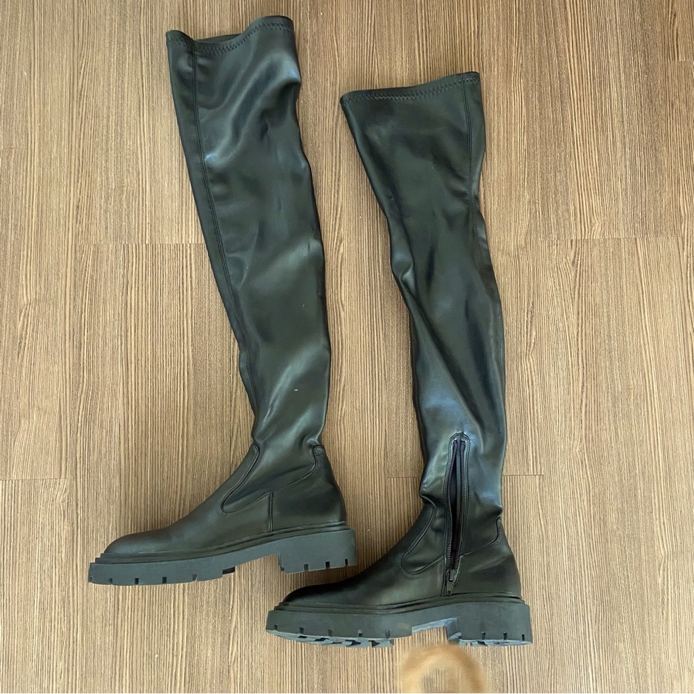 Over the Knee Faux Leather Boots